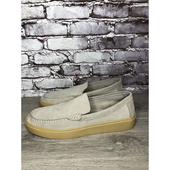 Nordstrom Ortholite NOEZRA-LEA Light Gray Suede Loafers Shoes Men Sz 11M US/44EU - Picture 1 of 16